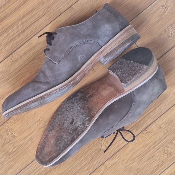 Fabio De Luca Derby Shoes Leather Nubuck Brown Vera Pelle Vero Cuoio Mens 9.5 - Picture 12 of 13